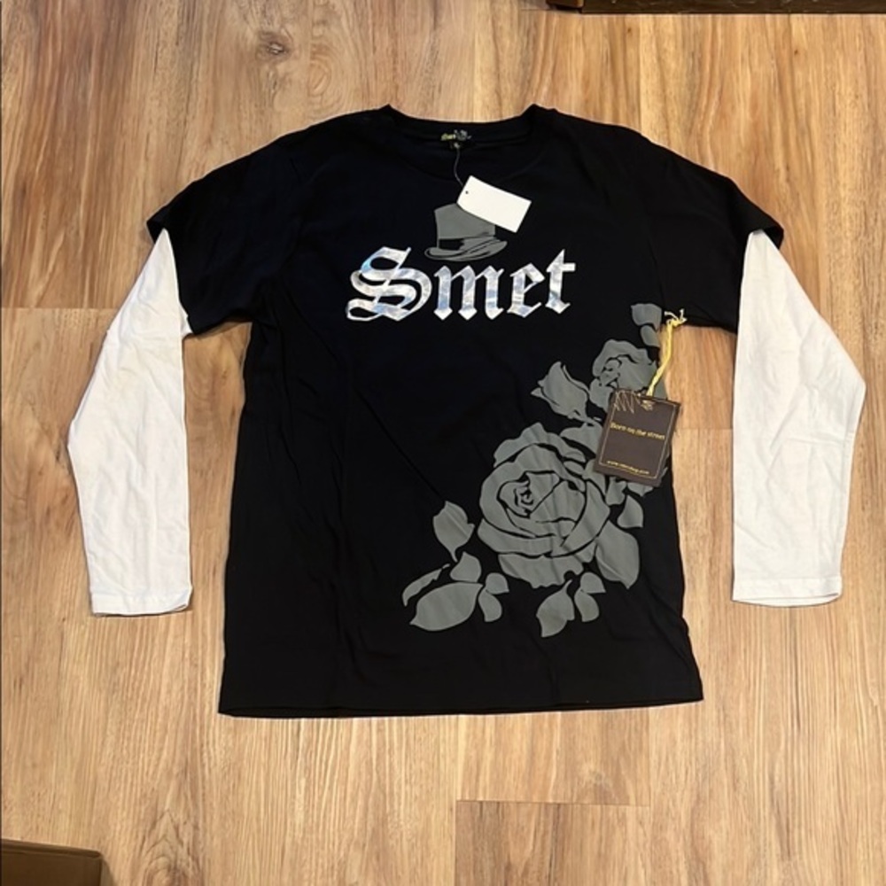 Christian Audigier SMET Black and White Kid’s long sleeve shirt size XL